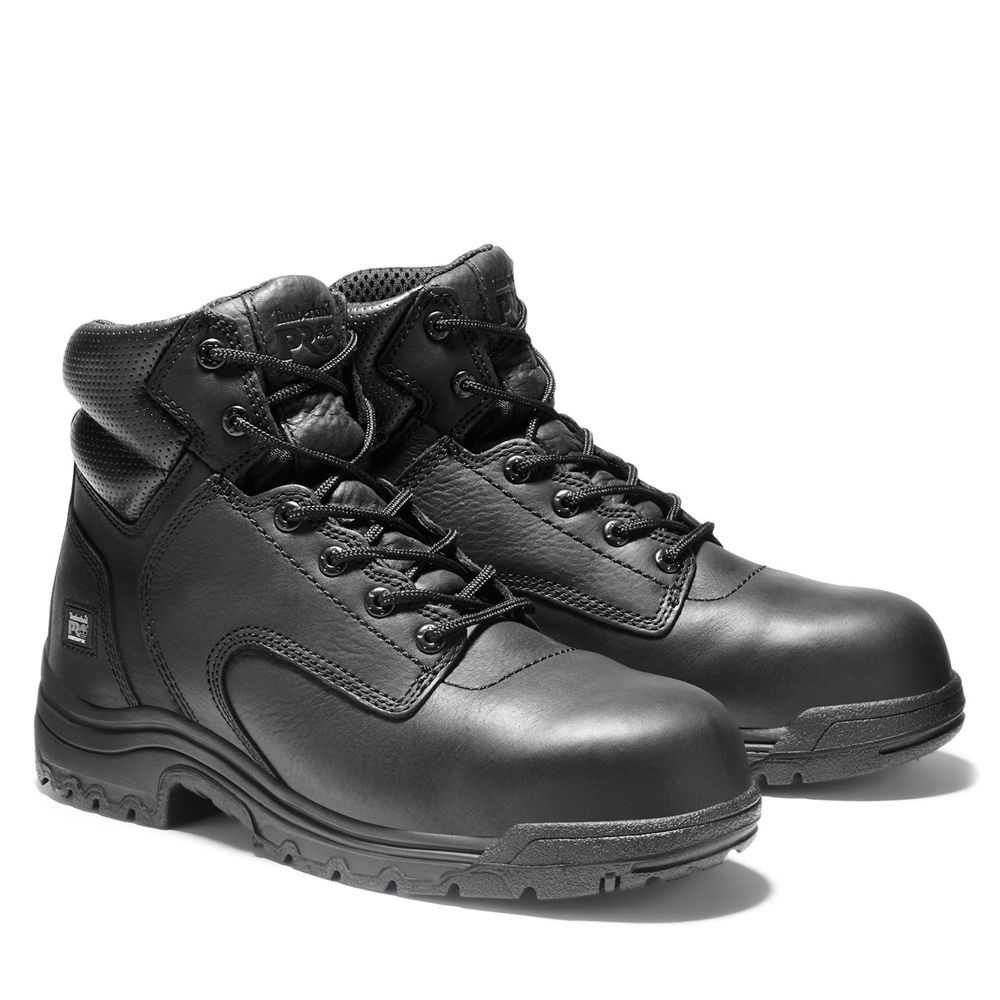 Timberland Mens Work Boots PRO® TiTAN® 6\" Comp Toe - Black - India RS0289735